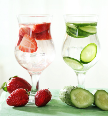 Wassergläser mit Geschmack